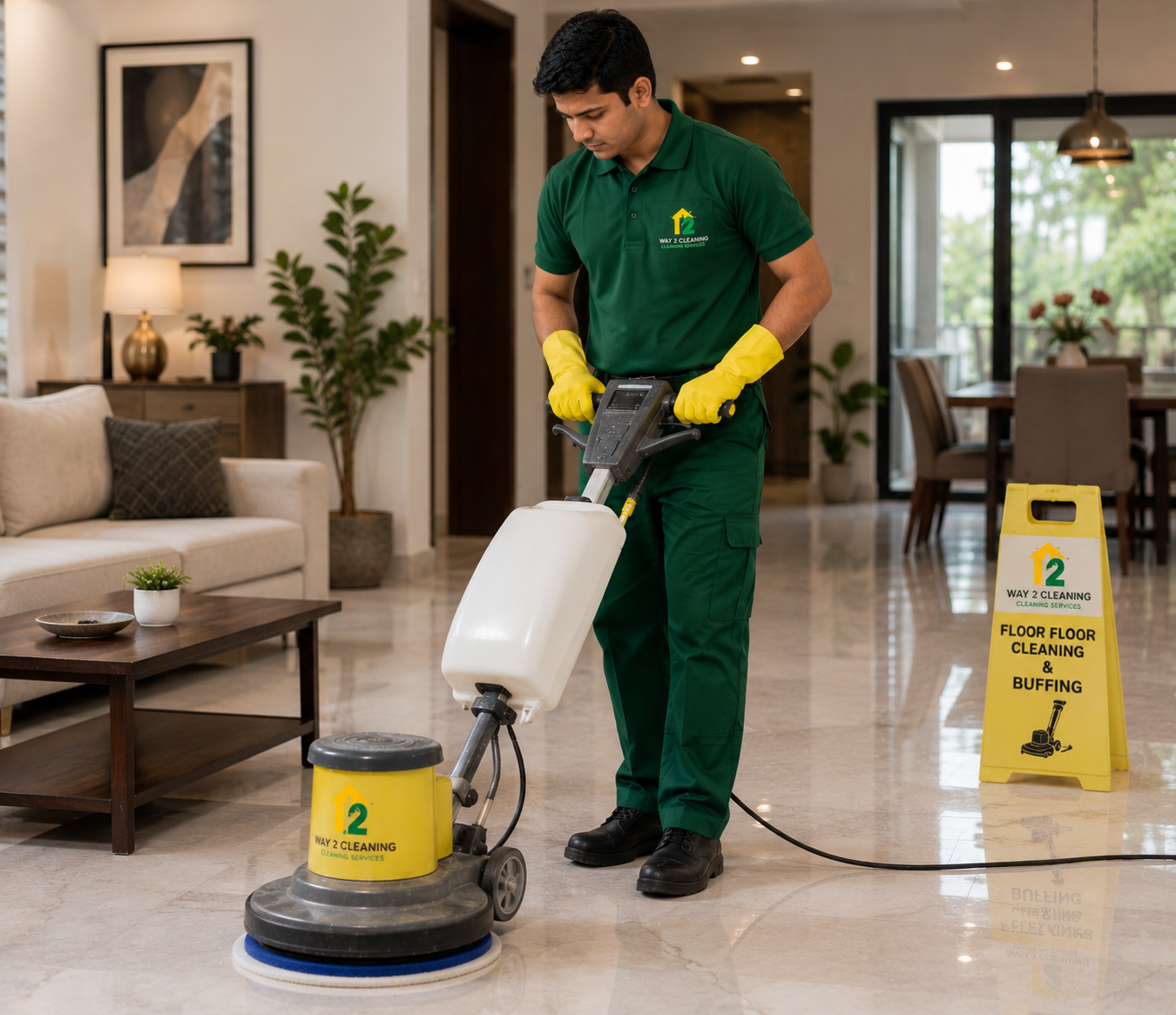 Single-Disc Mechanized Floor Scrubbing Services